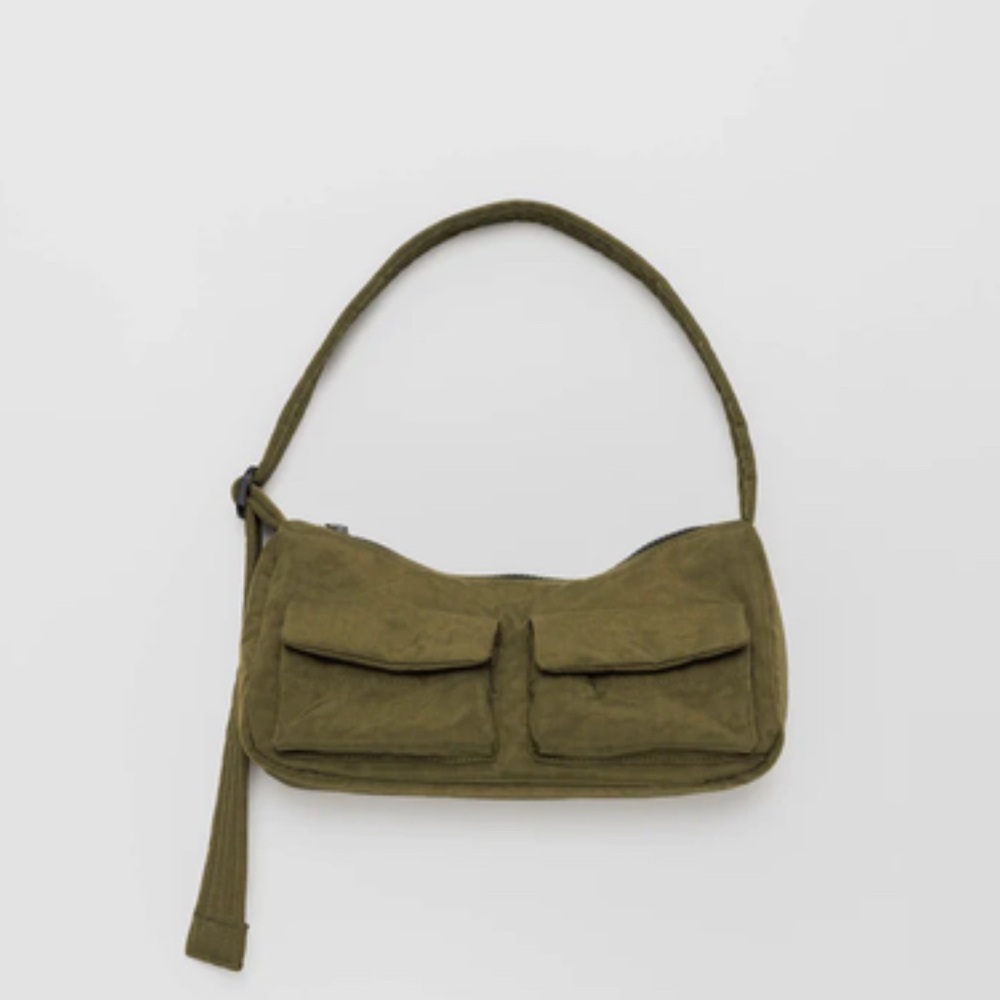BAGGU: Seaweed Cargo Shoulder Bag🫒